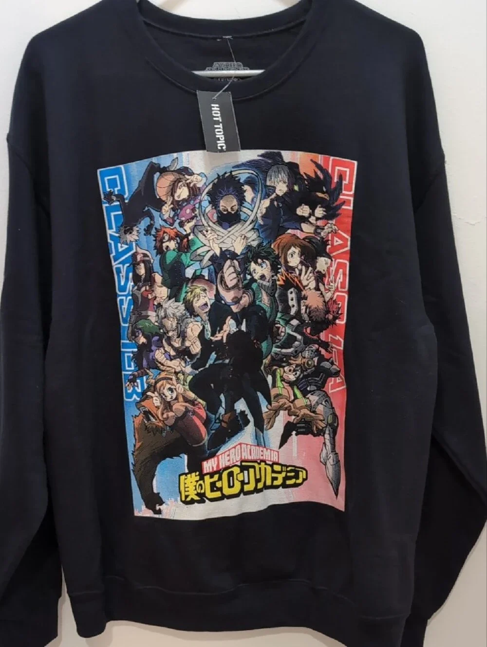Hot Topic My Hero Academia Graphic Unisex Sweatshirt with Anime Print L